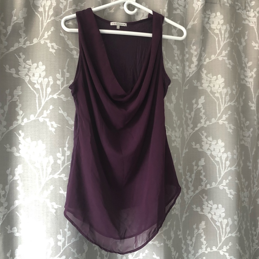 Purple red haute blouse
